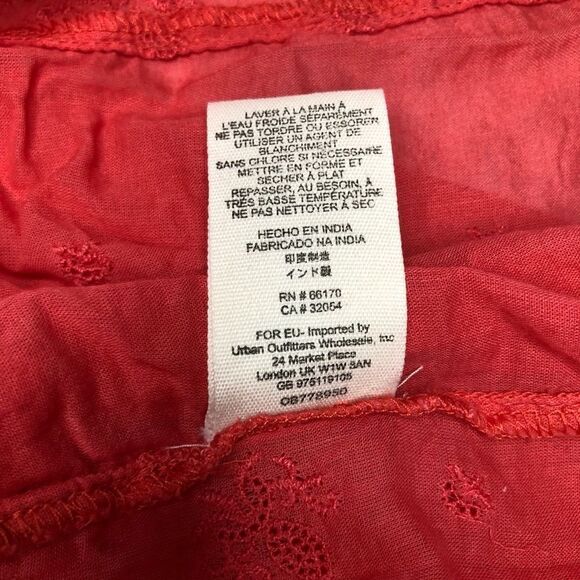 Free People Nobody Like You Cotton Peasant Dress w/ Pockets Coral Size Medium - Picture 10 of 14